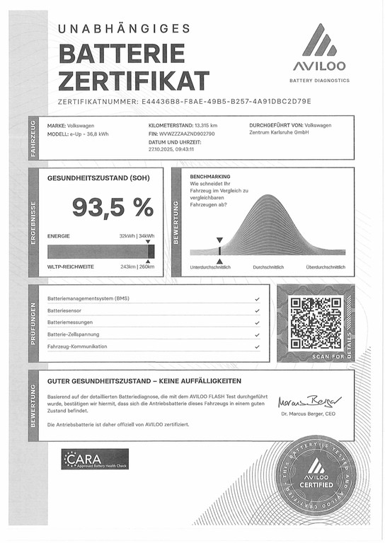 Volkswagen e-up! Klima
